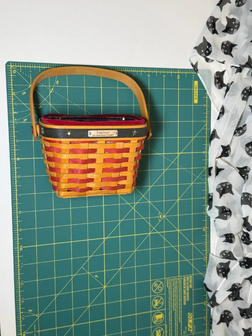 2001 Unused Inaugural Stars and Stripes Longaberger Basket Handwoven